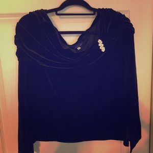Black velvet blouse
